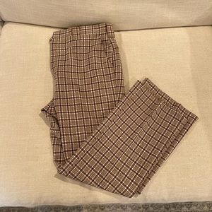 Vintage Plaid Flare Pants